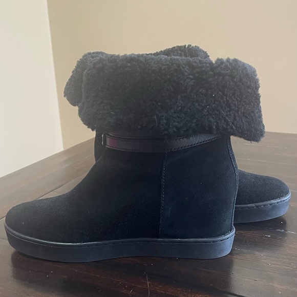 Coach Norell Cold Suede Wedge Platform Boots - Picture 12 of 14